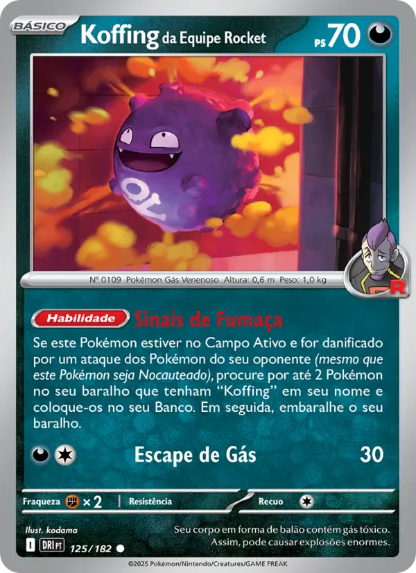 Koffing da Equipe Rocket 125/182