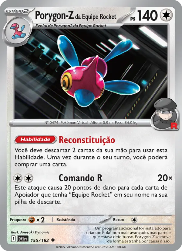 Porygon-Z da Equipe Rocket 155/182