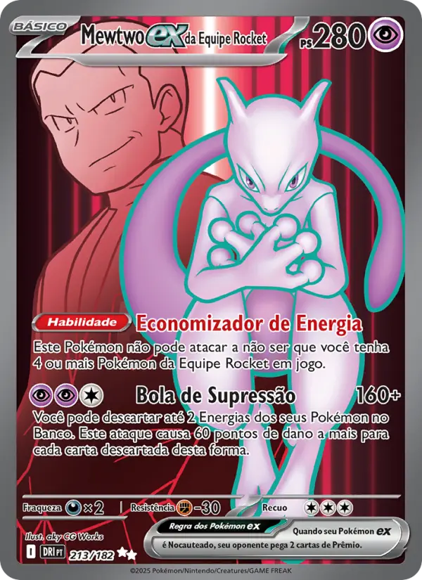 Mewtwo ex da Equipe Rocket 213/182