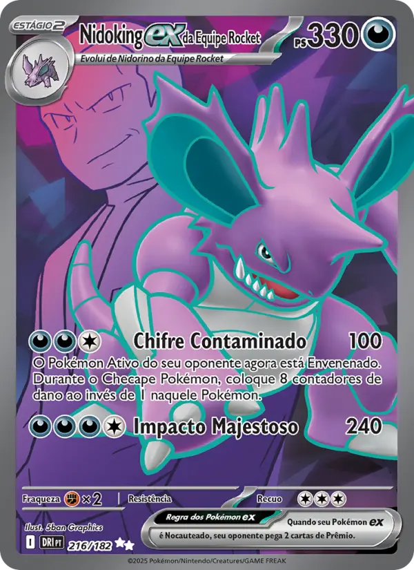 Nidoking ex da Equipe Rocket 216/182