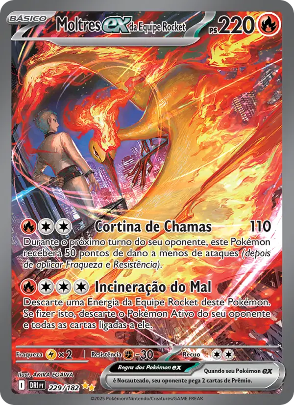 Moltres ex da Equipe Rocket 229/182
