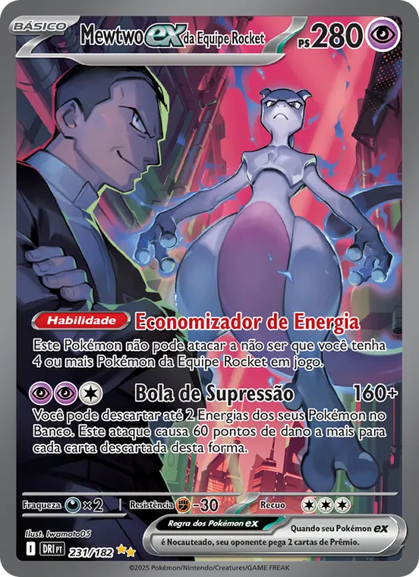 Mewtwo ex da Equipe Rocket 231/182