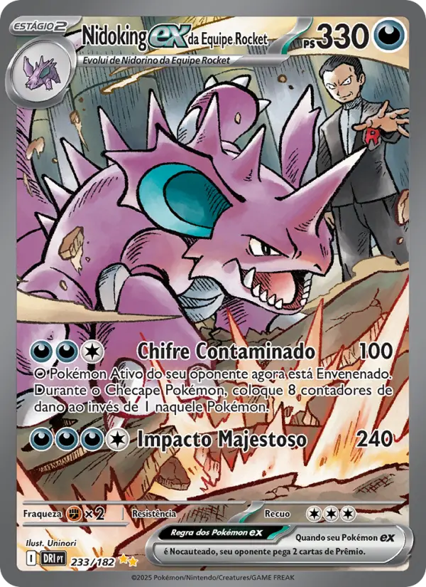 Nidoking ex da Equipe Rocket 233/182