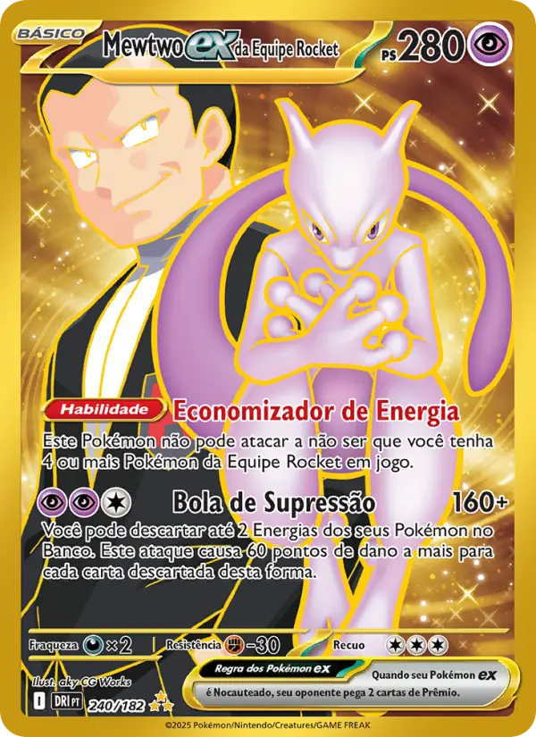 Mewtwo ex da Equipe Rocket 240/182