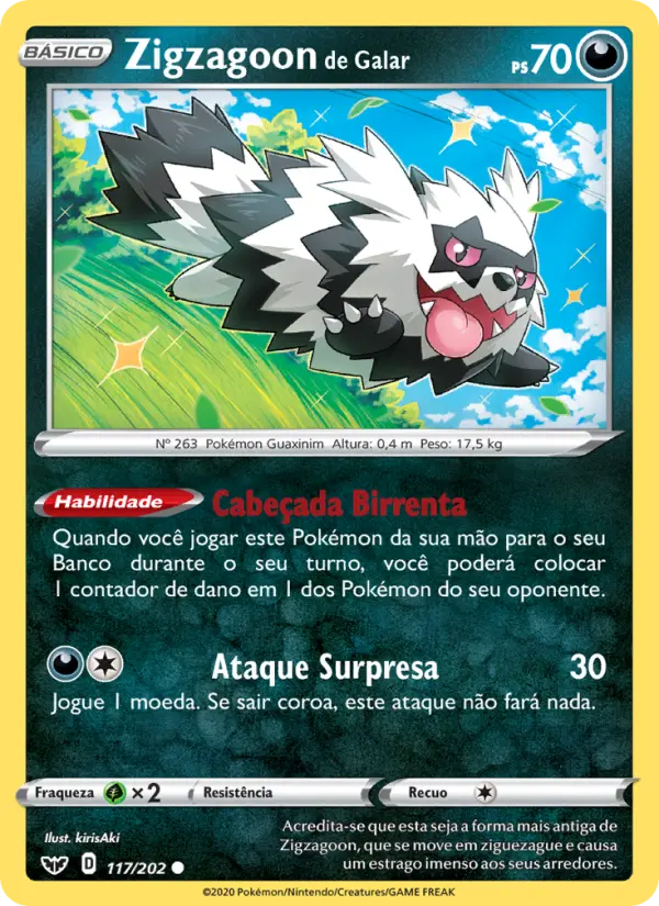 Zigzagoon de Galar 117/202