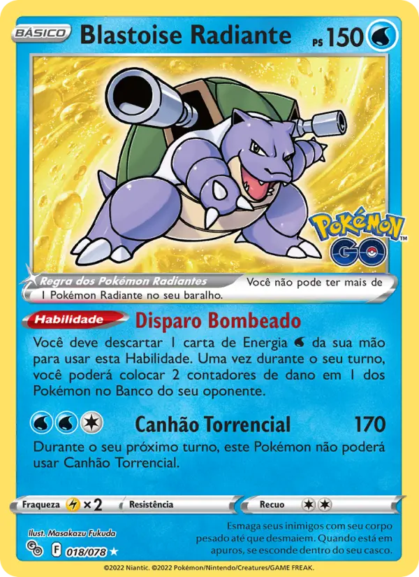 Blastoise Radiante 018/78