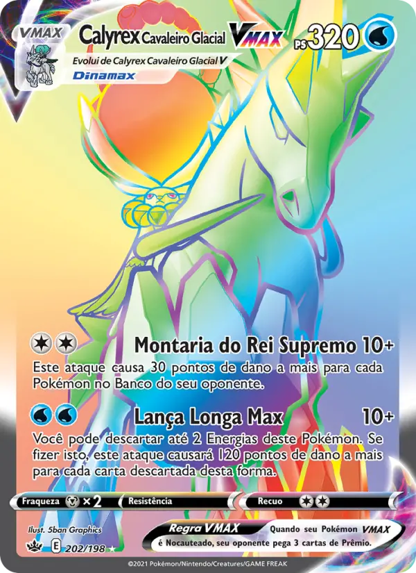 Calyrex Cavaleiro Glacial VMAX 202/198