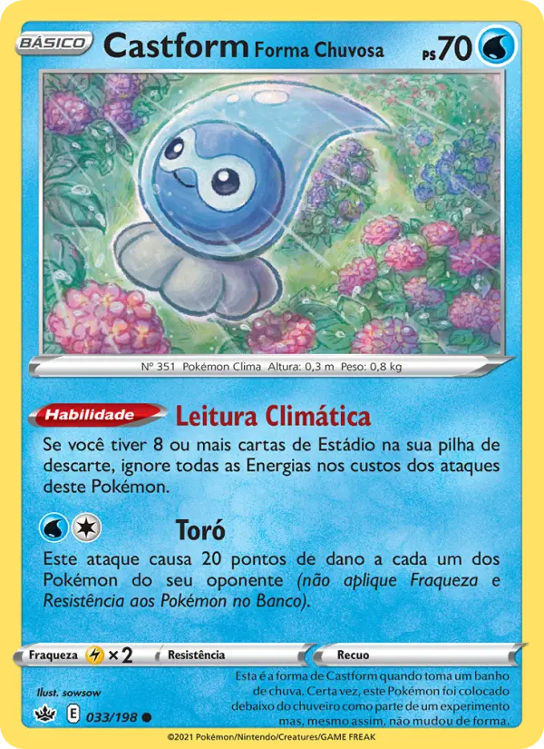 Castform Forma Chuvosa 33/198