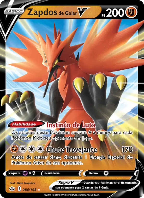 Zapdos de Galar V 80/198