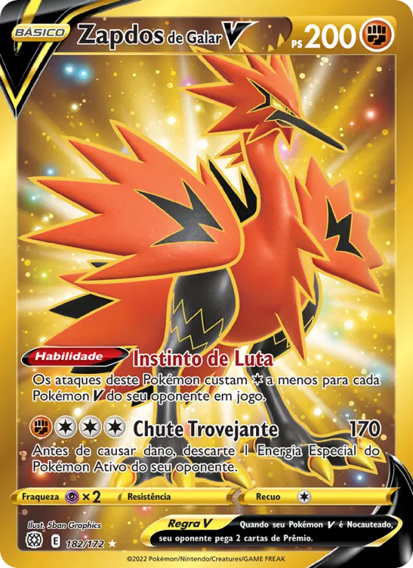 Zapdos de Galar V 182/172