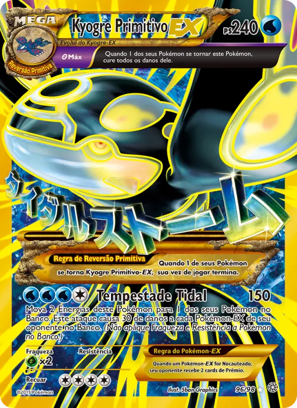 Carta Kyogre PrimitivoEX — Ancient Origins 96/98
